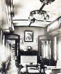 Императорский вагон-салон, где Шульгин 2 марта принял отречение Николая II, фото 1917 г.