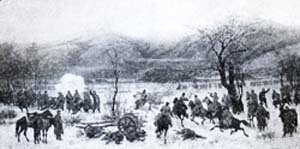 Сражение у деревень Шейново и Шипка 28 декабря 1877 г., худ. А.Д. Кившенко, 1894 г.