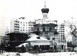 Реставрация церкви Троицы в Коньково, фото 1995 г.